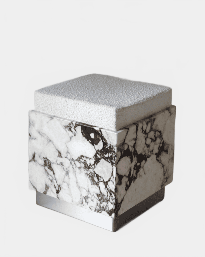 Stool ALFIE CALACATTA VIOLA MARBLE STOOL MARBERA