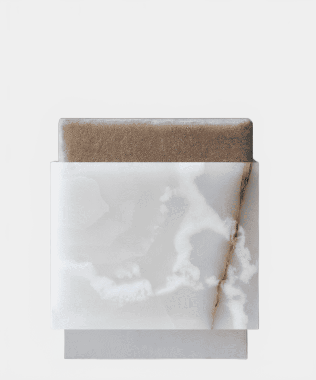 Stool Mohair Velvet ALFIE SHELL ONYX STOOL MARBERA