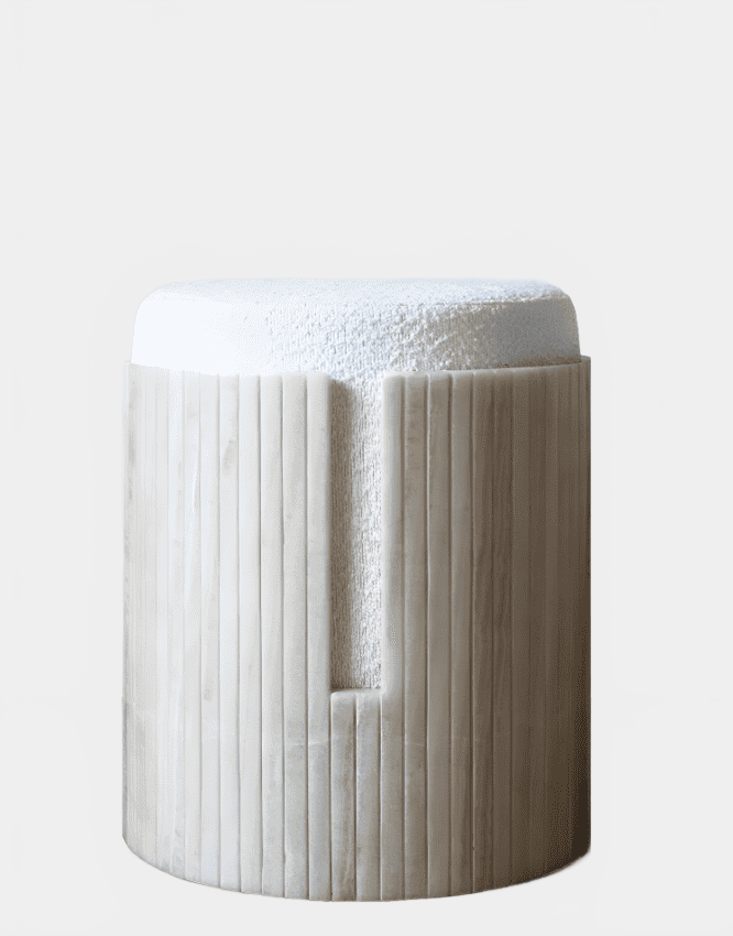 Stool Boucle IVORY ONYX DOLCE STOOL MARBERA