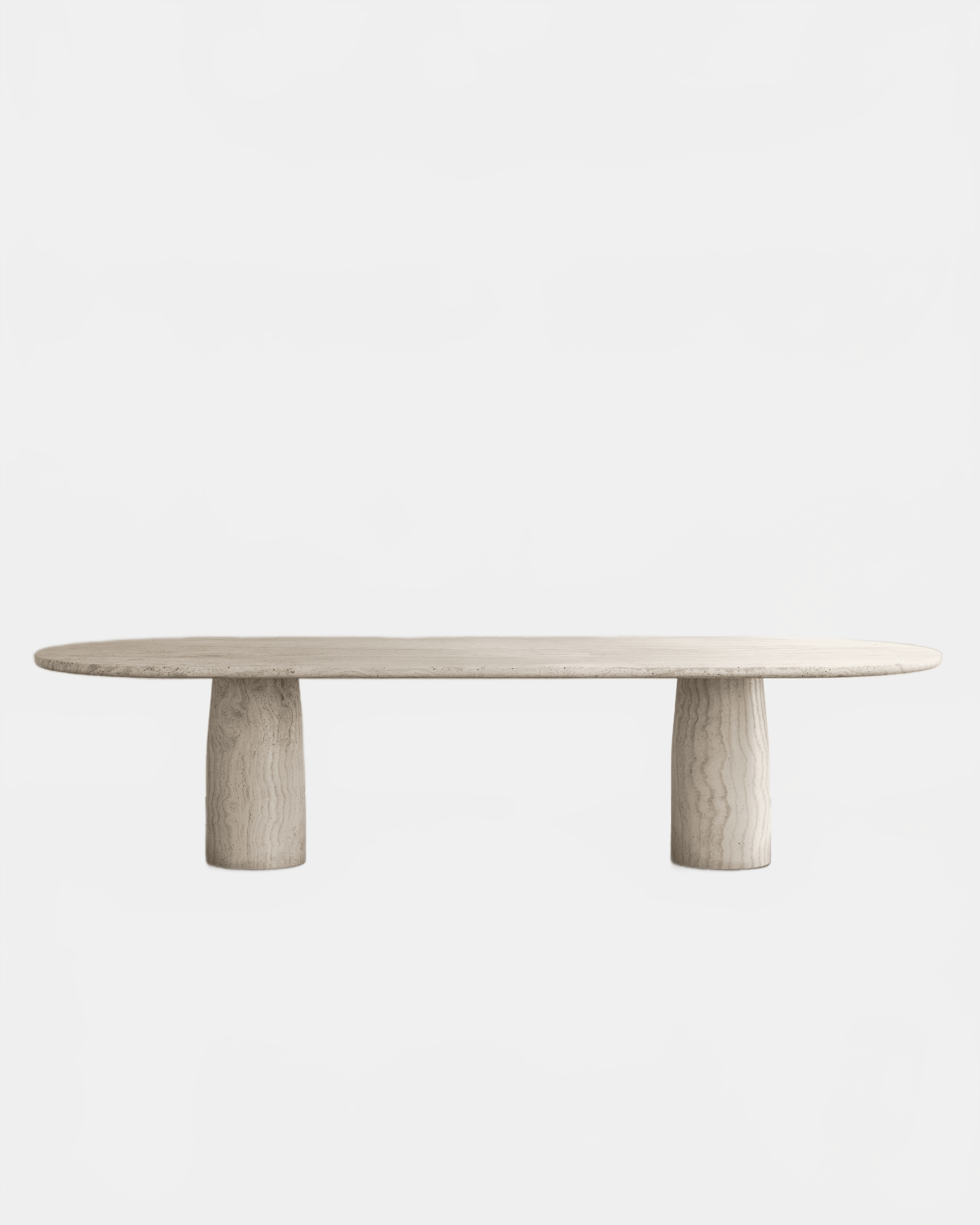 Dining Table Bianco Alabastrino Travertine ISOLA TABLE IV PALOMA EDITIONS