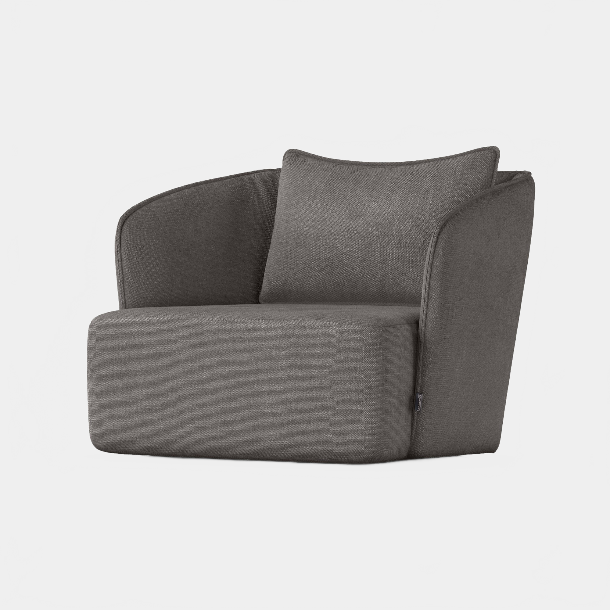 Lounge Chair Bergamo - Grey 03 LYFOS SINGLE SEAT LOUNGE CHAIR KREAMAT