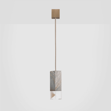 Pendant Lamp LAMP/ONE - PALISSANDRO BLU NU VOLATO MARBLE| SINGLE SUSPENSION FORMAMINIMA