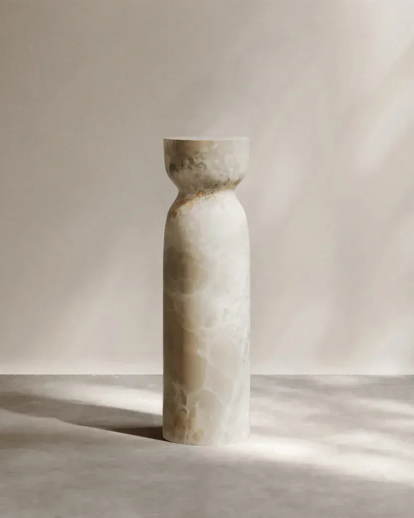 Pedestal Bianco Onyx DAWN PEDESTAL PALOMA EDITIONS