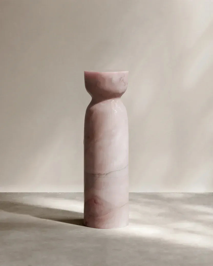 Pedestal Natural Pink Onyx DAWN PEDESTAL PALOMA EDITIONS