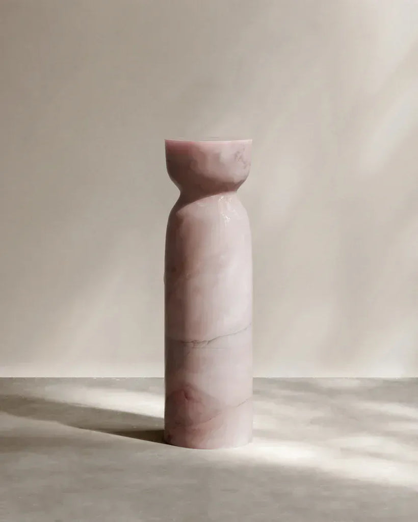 Pedestal Natural Pink Onyx DAWN PEDESTAL PALOMA EDITIONS