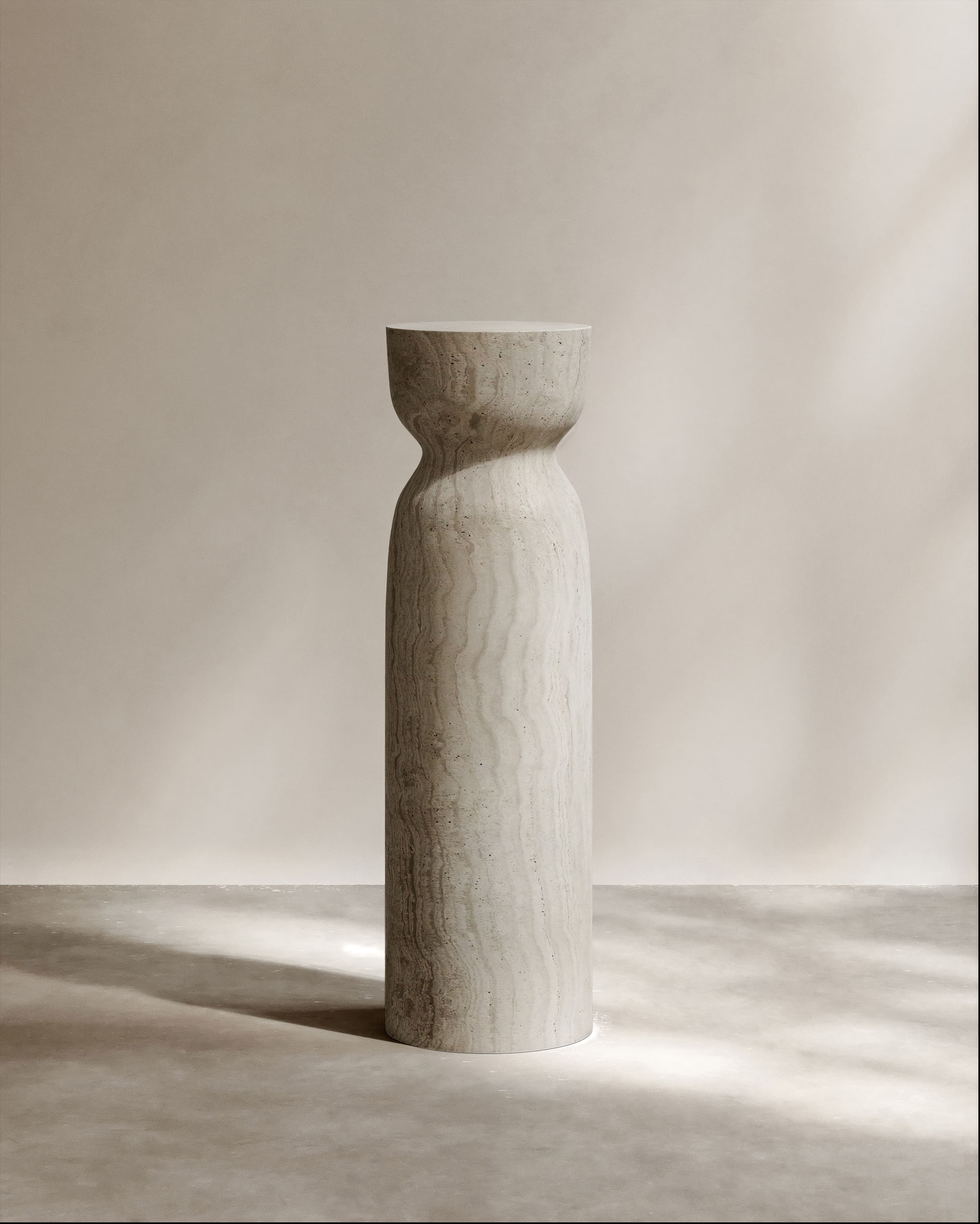 Pedestal Navona Travertine DAWN PEDESTAL PALOMA EDITIONS