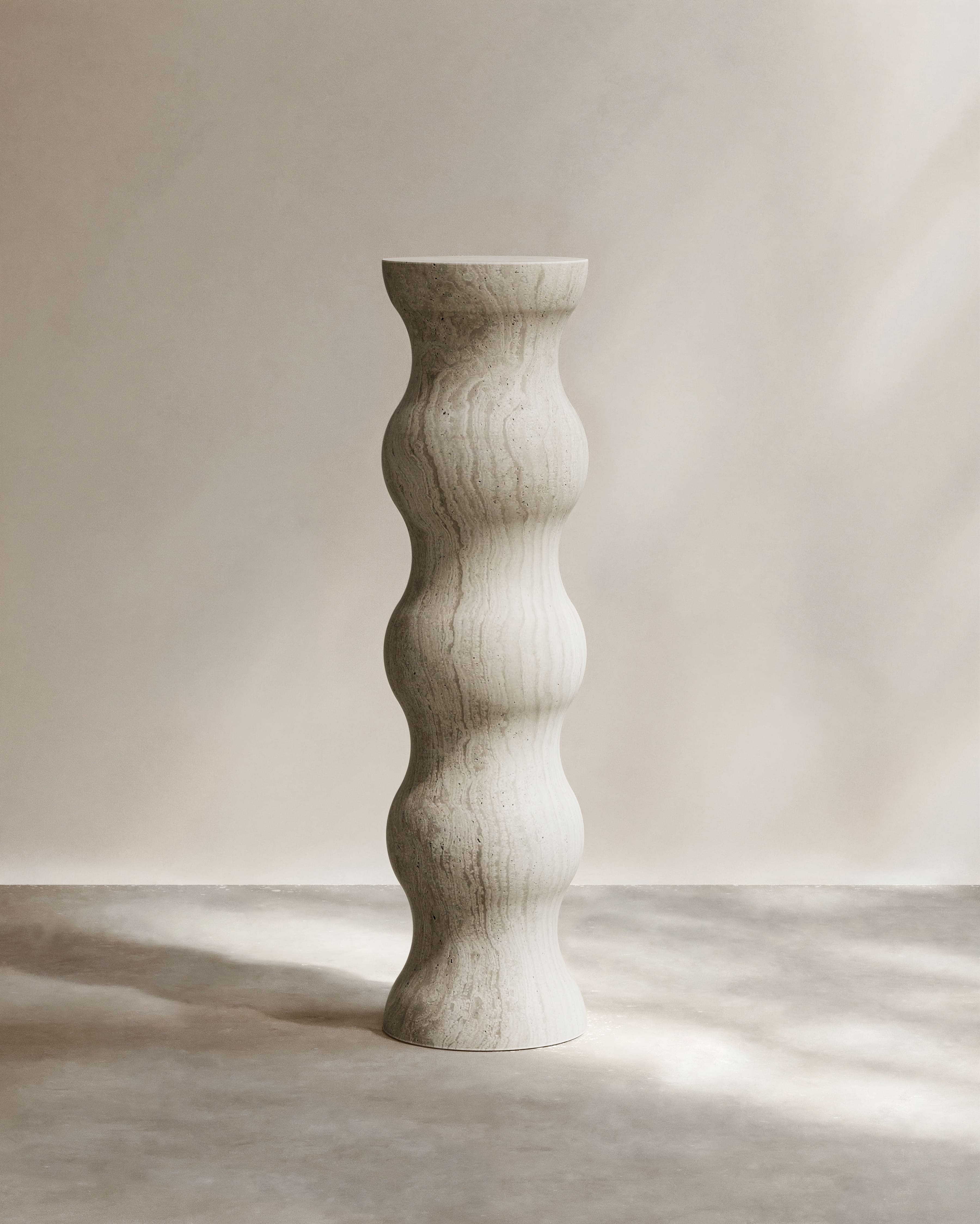 Pedestal Navona Travertine WATER PEDESTAL PALOMA EDITIONS