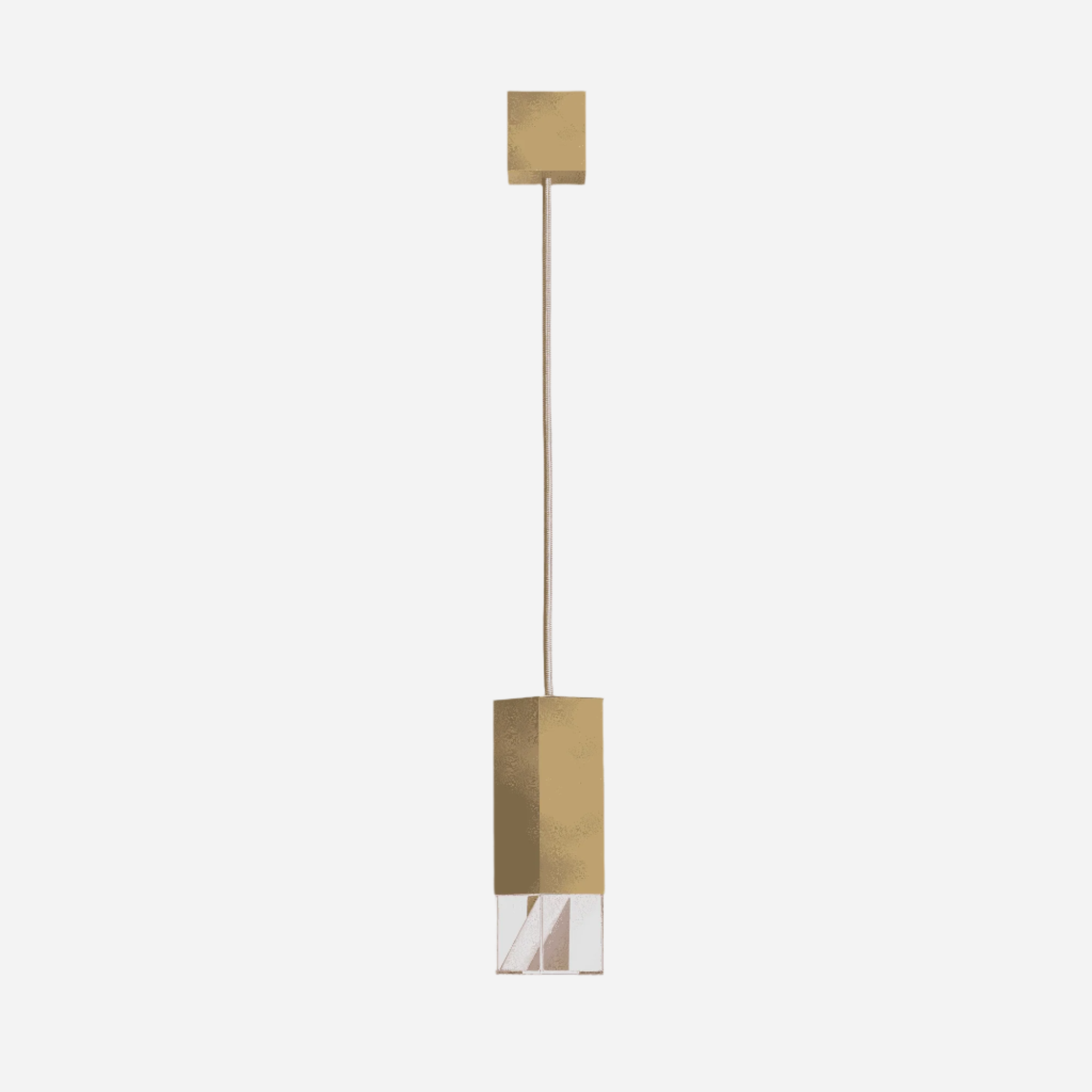 Pendant Lamp Burnished Brushed Finish LAMP/ONE - BRASS | SINGLE SUSPENSION FORMAMINIMA