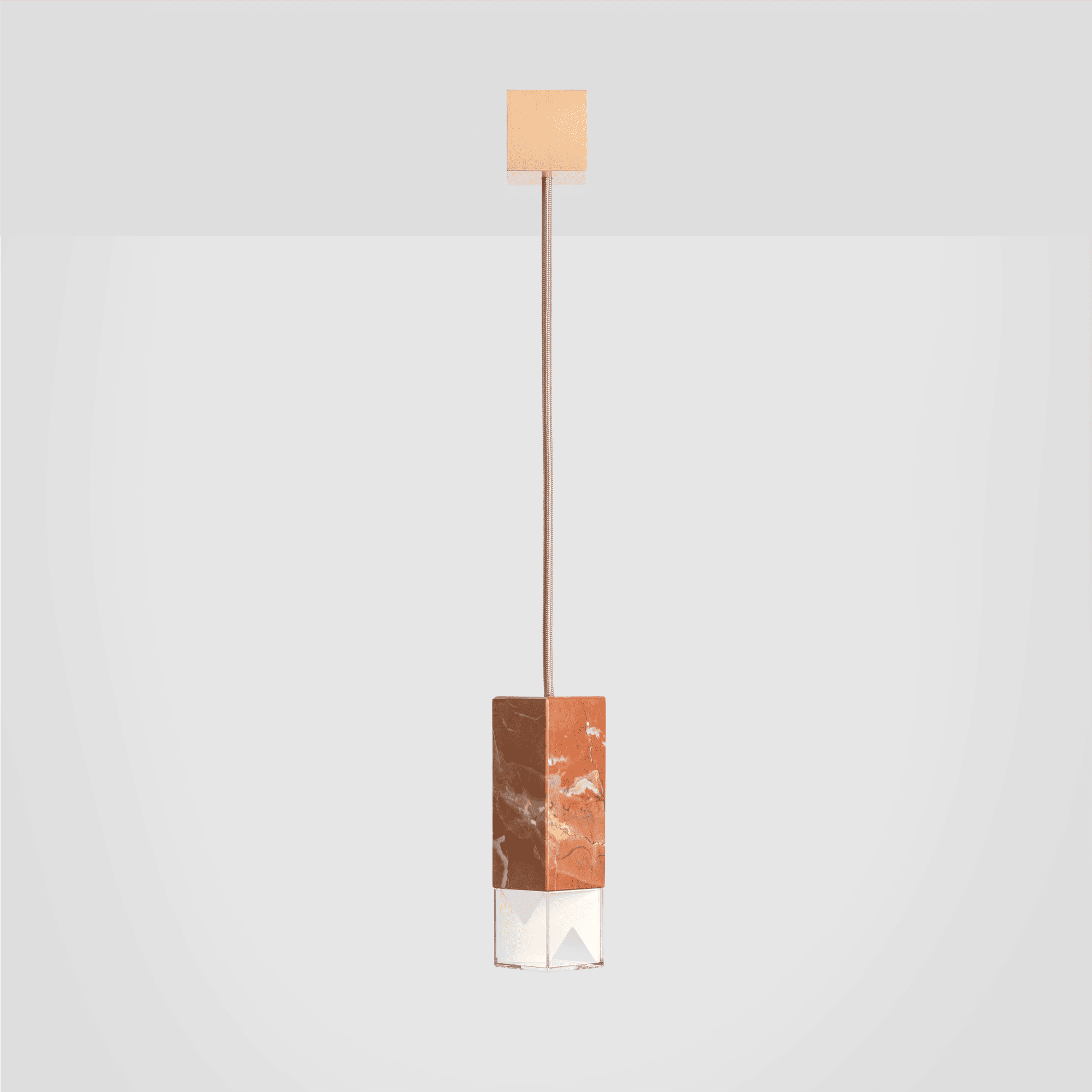 Pendant Lamp Red Collemandina Marble LAMP/ONE - MARBLE | SINGLE SUSPENSION FORMAMINIMA