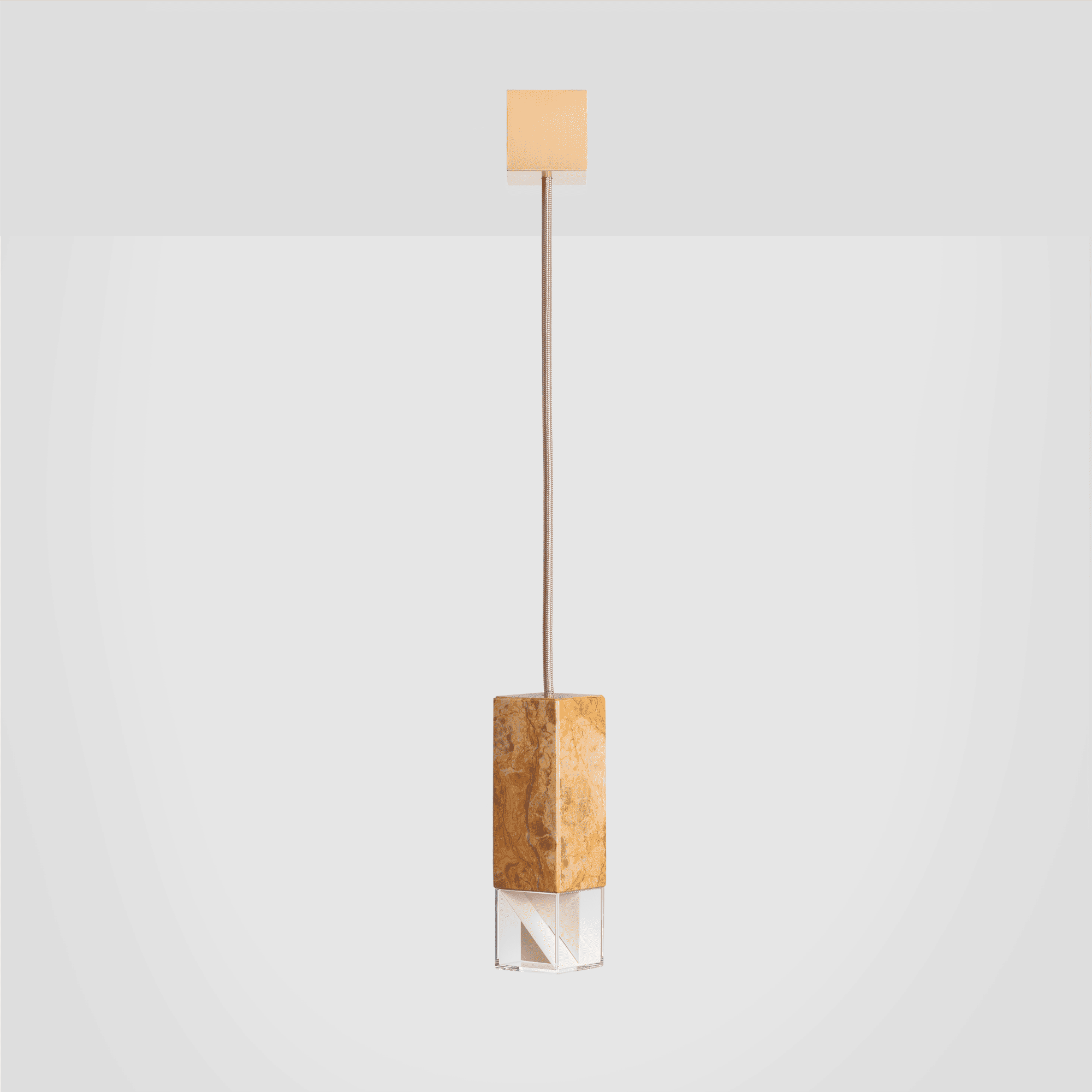 Pendant Lamp Royal Pink Yellow Marble LAMP/ONE - MARBLE | SINGLE SUSPENSION FORMAMINIMA