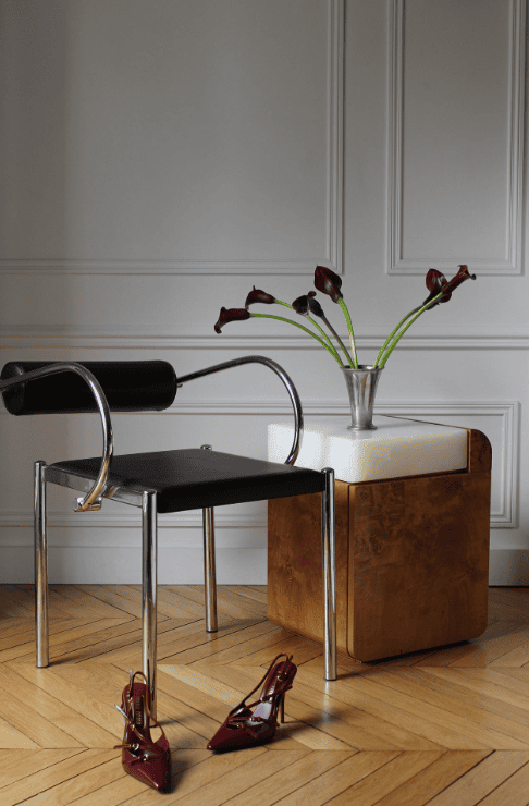 Side Table AMO BURL WOOD STORAGE TABLE MARBERA