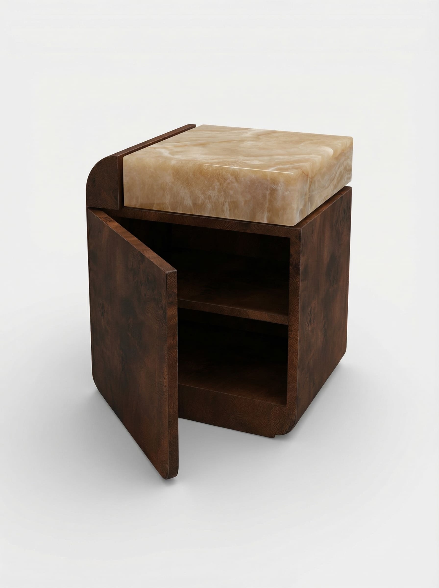Side Table AMO DRAK RADICA & HONEY ONYX STORAGE TABLE MARBERA