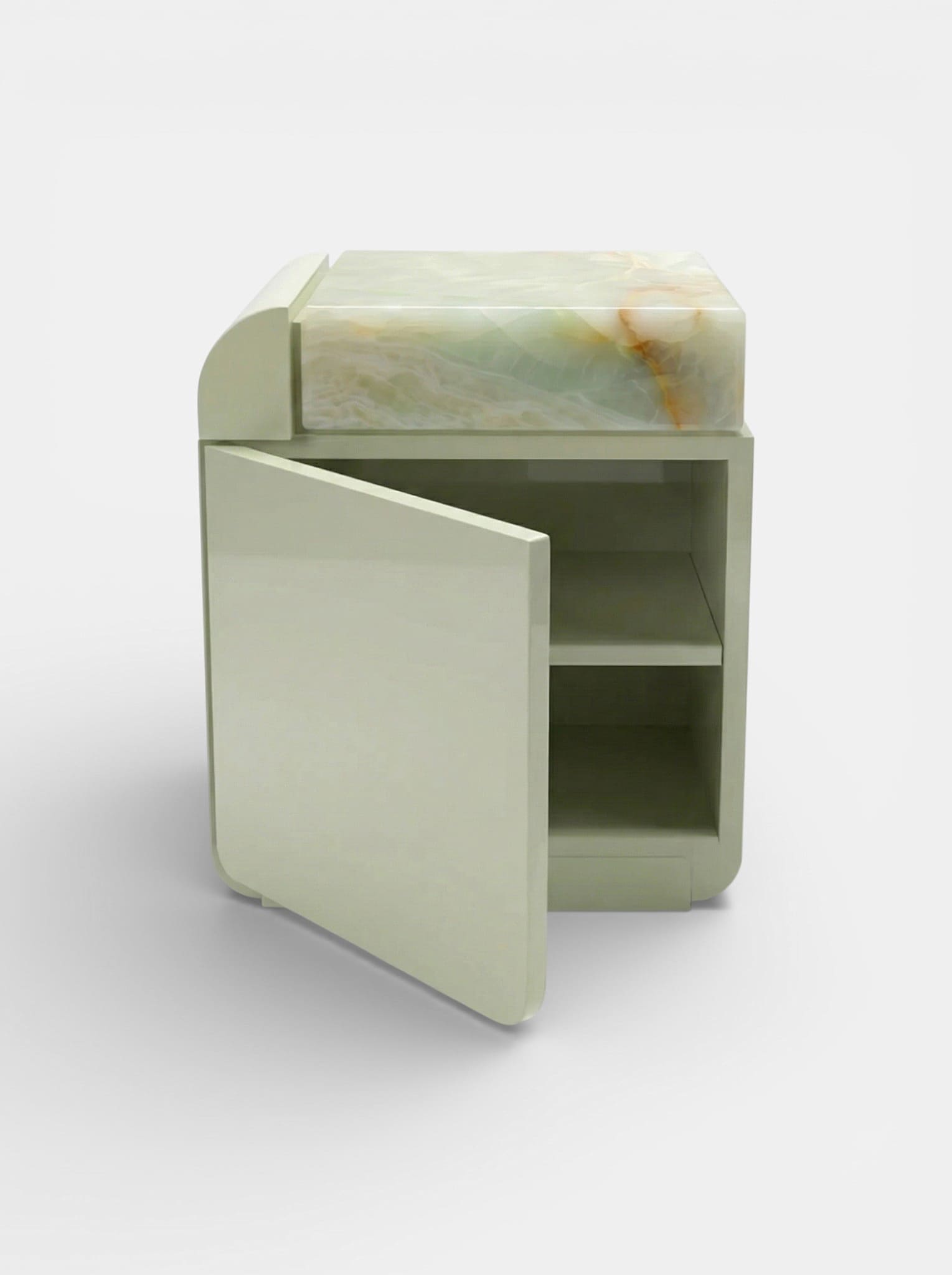 Side Table AMO GREEN STORAGE TABLE MARBERA