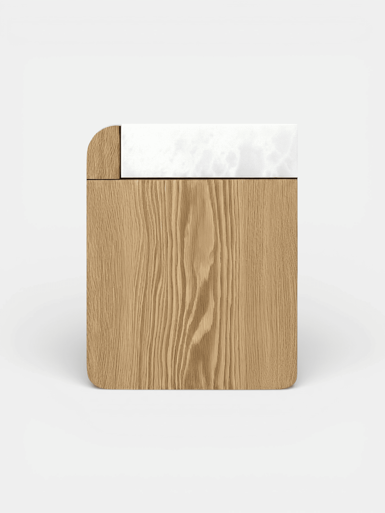 Side Table AMO OAK & WHITE ONYX STORAGE TABLE MARBERA