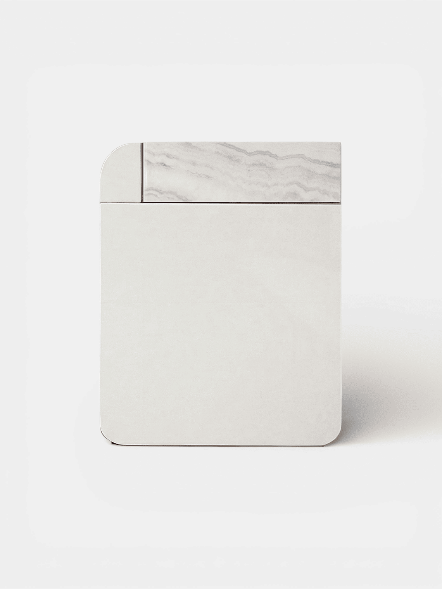 Side Table AMO OFF-WHITE & IVORY ONYX STORAGE TABLE MARBERA