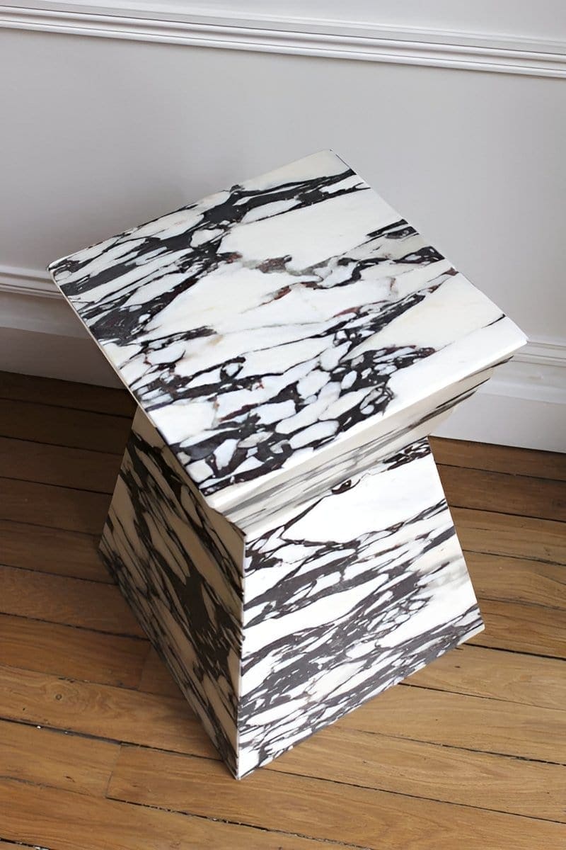Side Table ARIA CALACATTA VIOLA MARBLE TABLE MARBERA