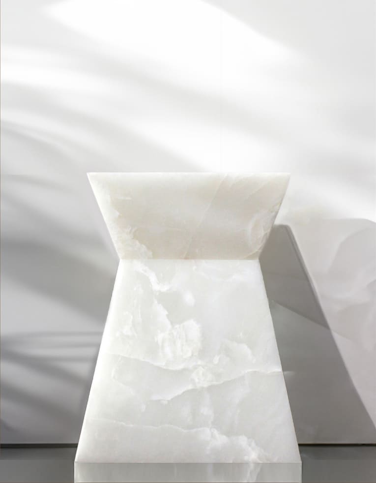 Side Table ARIA WHITE ONYX TABLE MARBERA