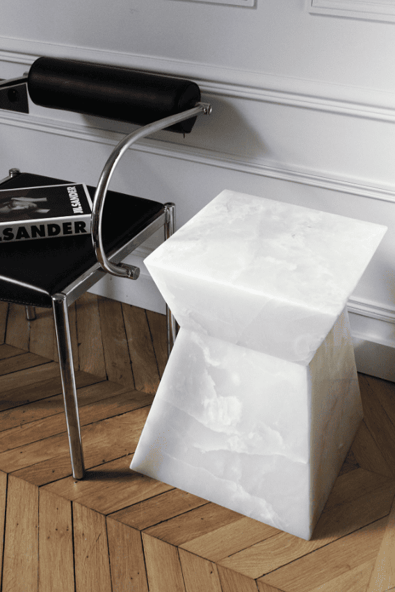 Side Table ARIA WHITE ONYX TABLE MARBERA