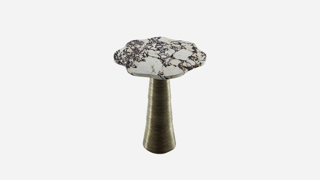 Side Table Calacatta Viola Marble PALM SIDE TABLE INSIDHERLAND