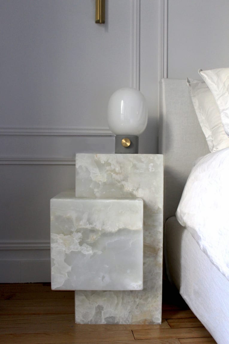 Side Table ELLA WHITE ONYX TABLE MARBERA