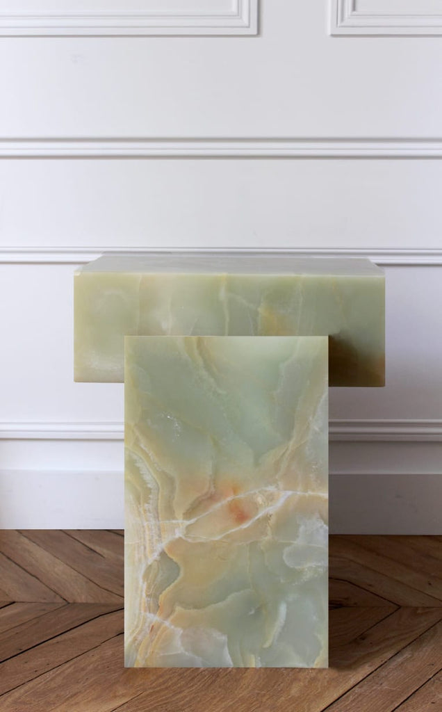 Side Table GAIA GREEN ONYX TABLE MARBERA