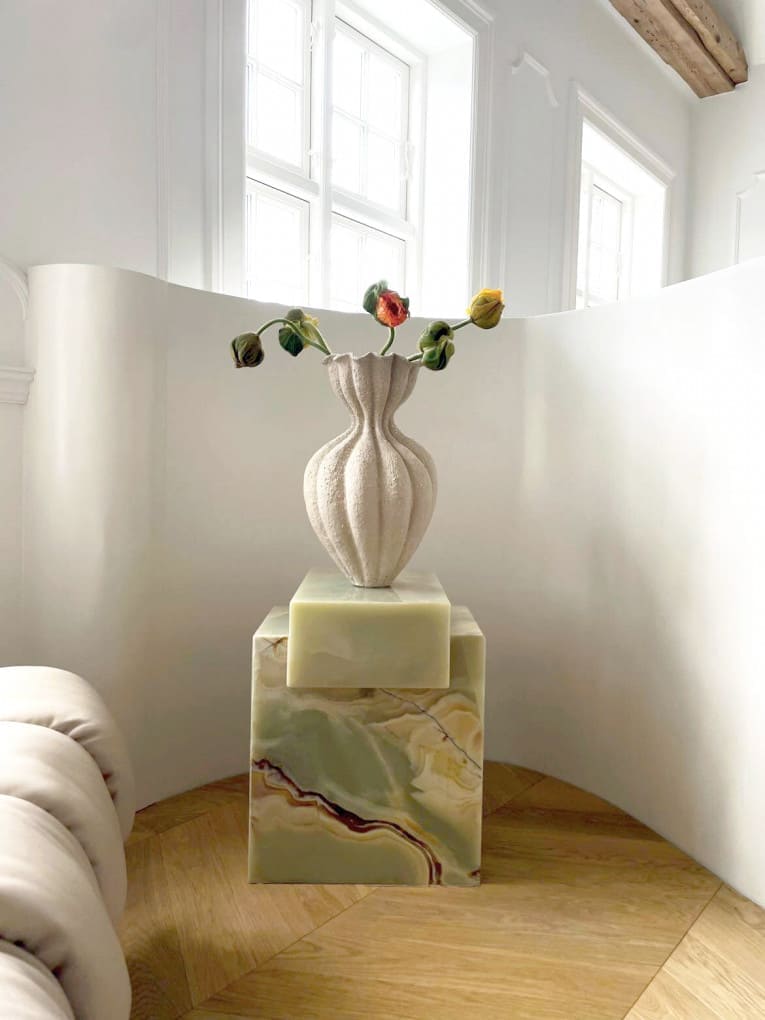 Side Table GAIA GREEN ONYX TABLE MARBERA