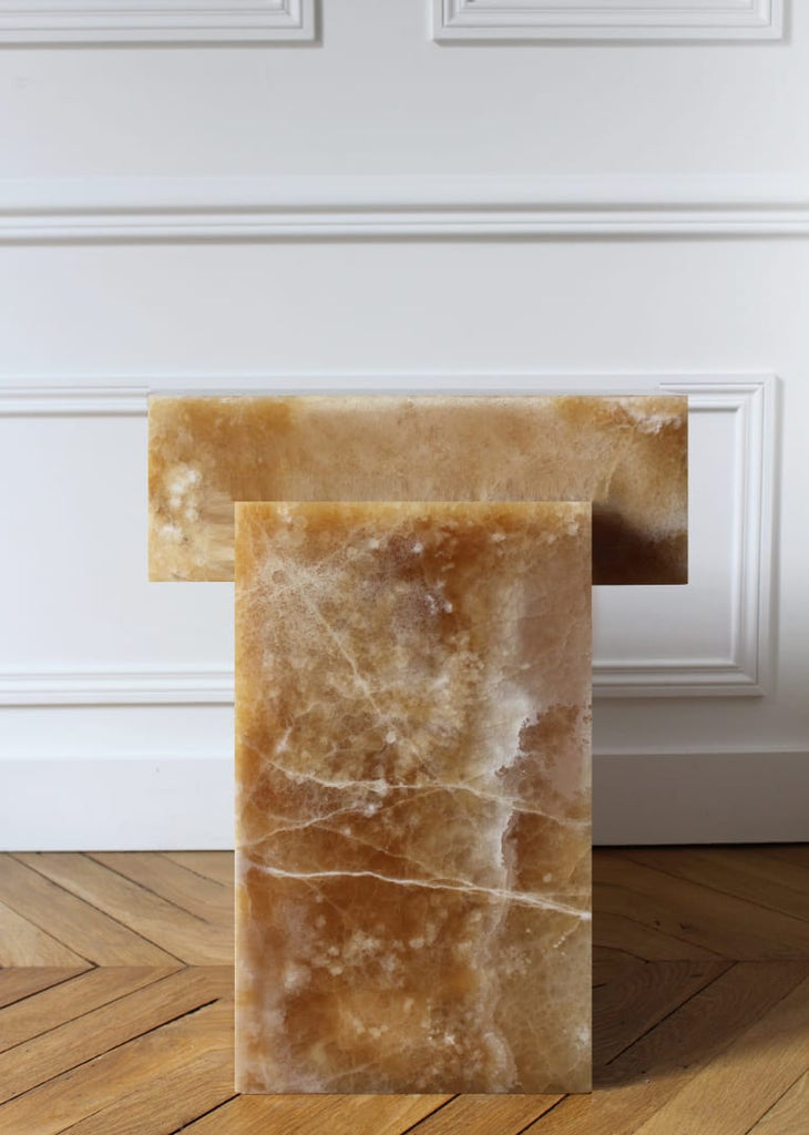 Side Table GAIA HONEY ONYX TABLE MARBERA