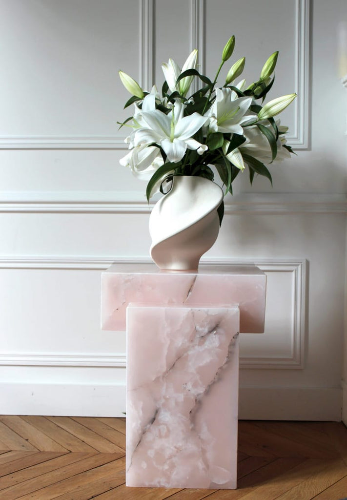 Side Table GAIA PINK ONYX TABLE MARBERA
