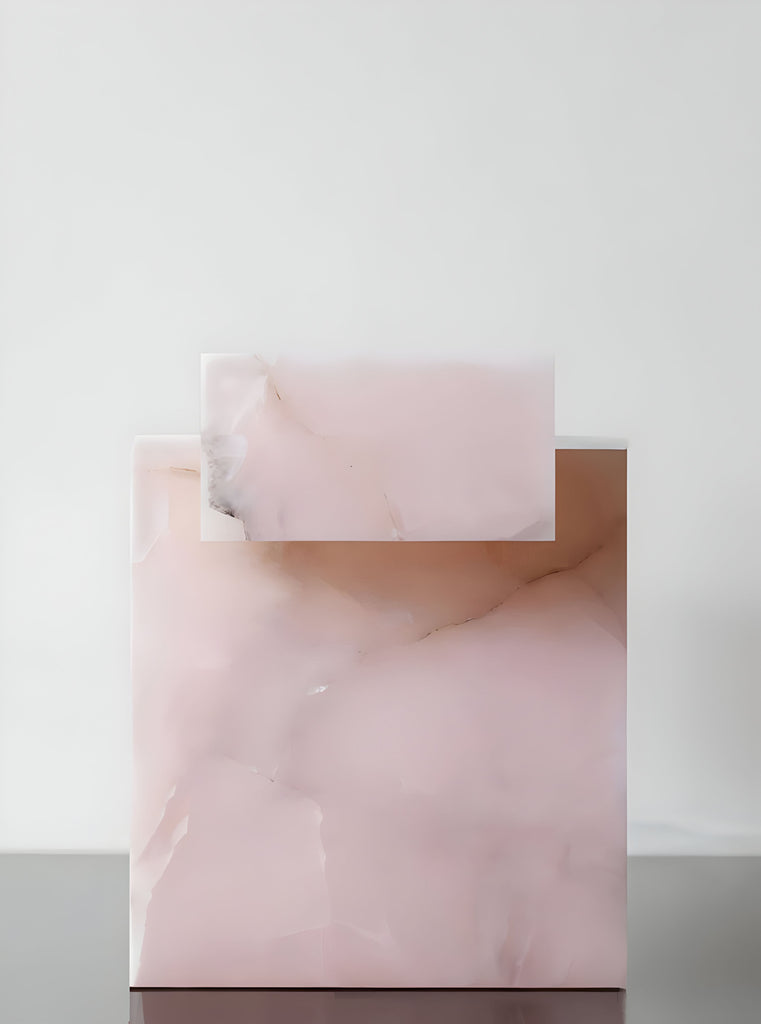 Side Table GAIA PINK ONYX TABLE MARBERA