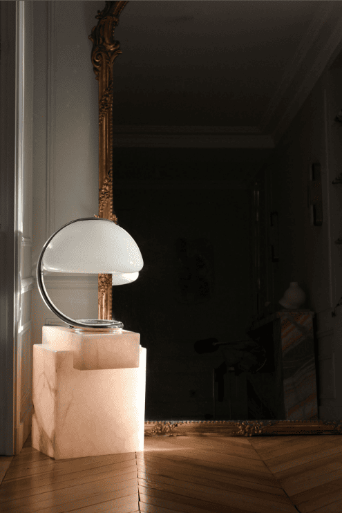 Side Table GAIA PINK ONYX TABLE MARBERA