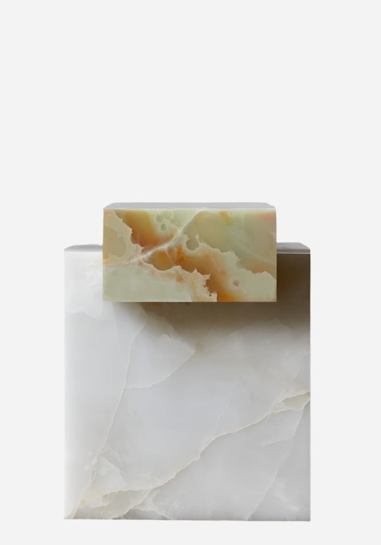 Side Table GAIA WHITE & GREEN ONYX TABLE MARBERA