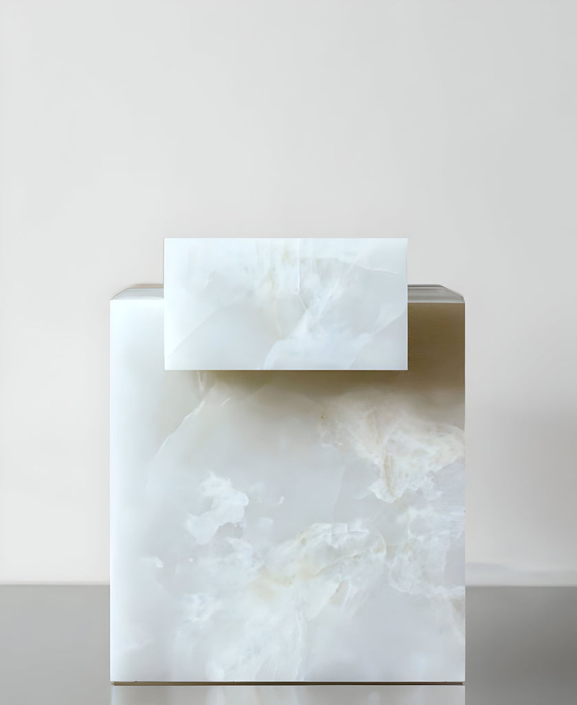 Side Table GAIA WHITE ONYX TABLE MARBERA