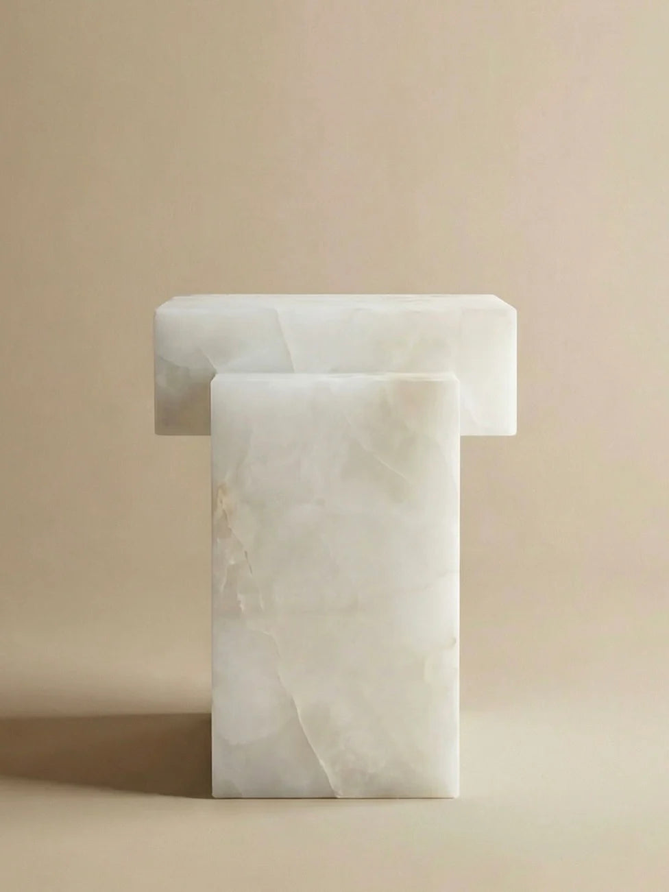 Side Table GAIA WHITE ONYX TABLE MARBERA