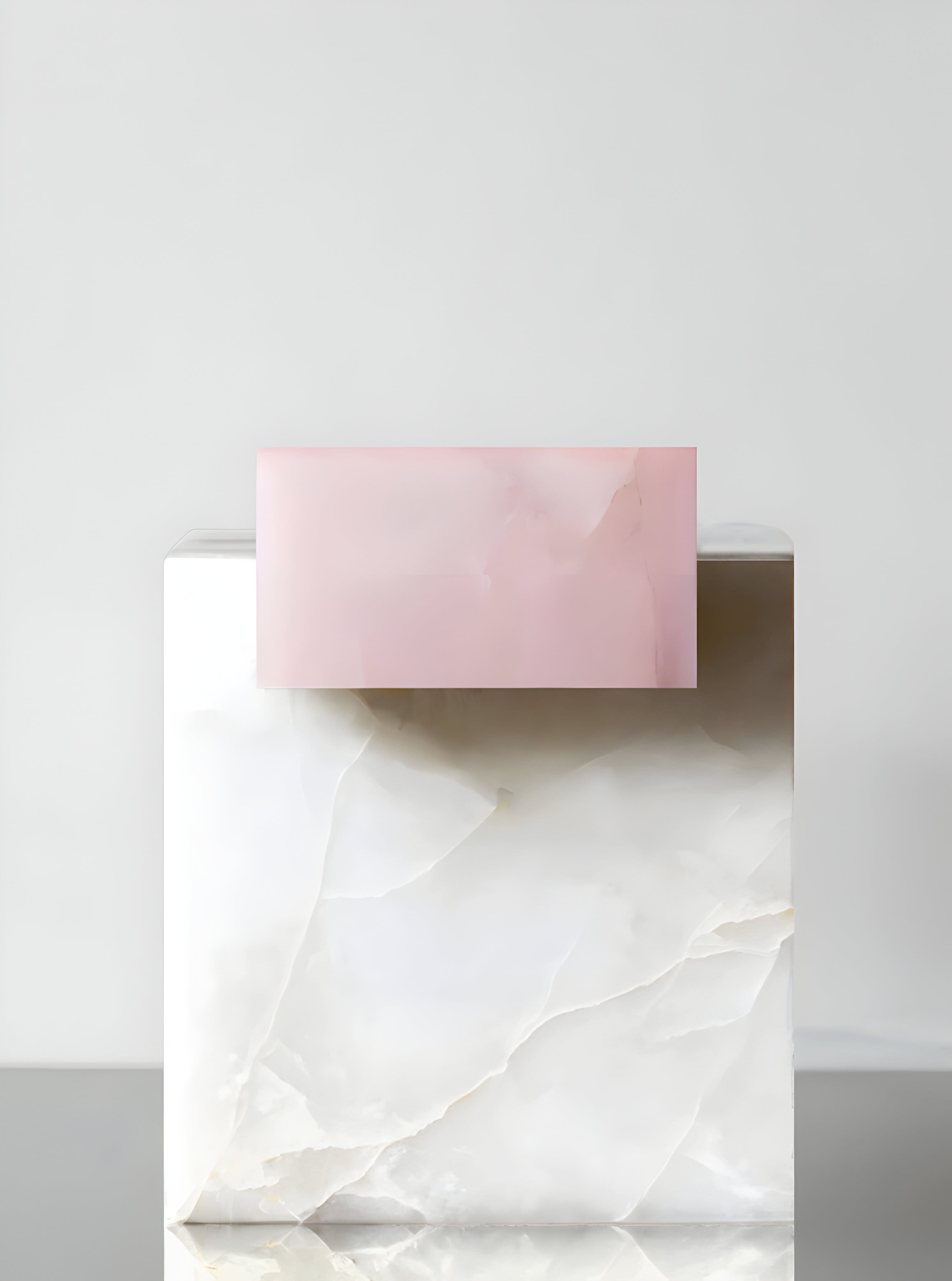 Side Table GAIA WHITE & PINK ONYX TABLE MARBERA