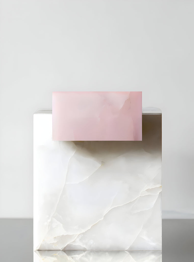 Side Table GAIA WHITE & PINK ONYX TABLE MARBERA