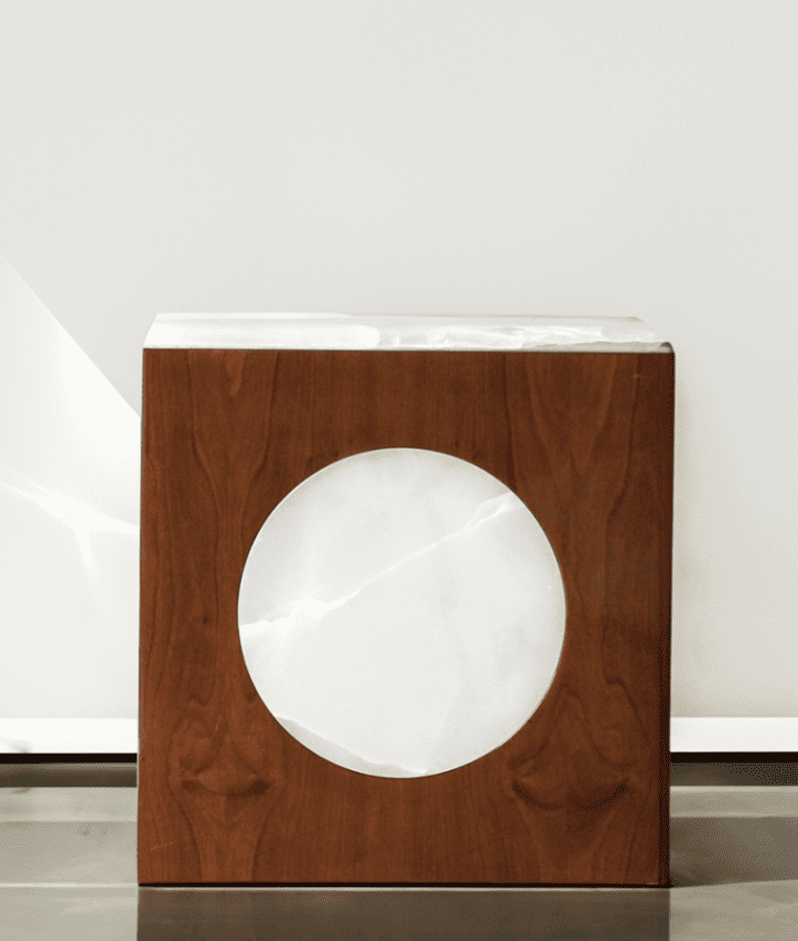 Side Table RINO WALNUT & ONYX TABLE MARBERA