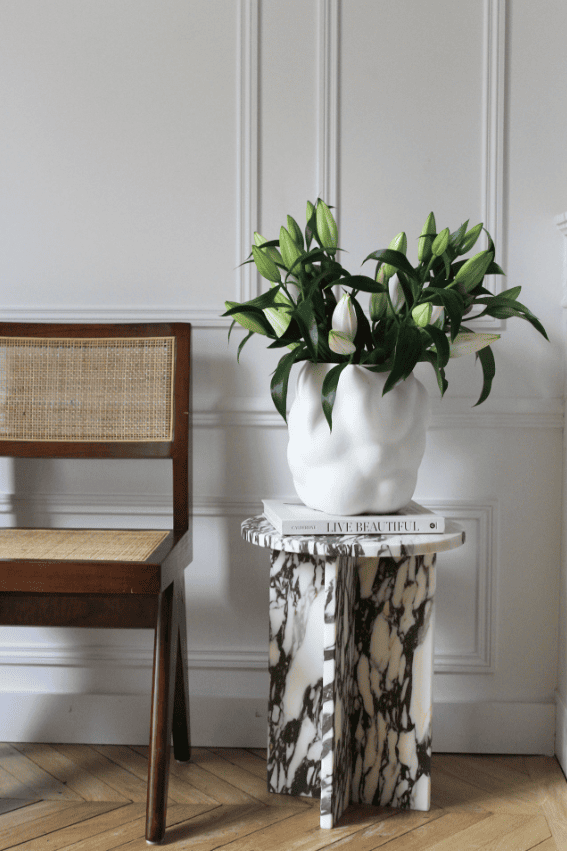 Side Table ROSIE CALACATTA VIOLA MARBLE TABLE MARBERA