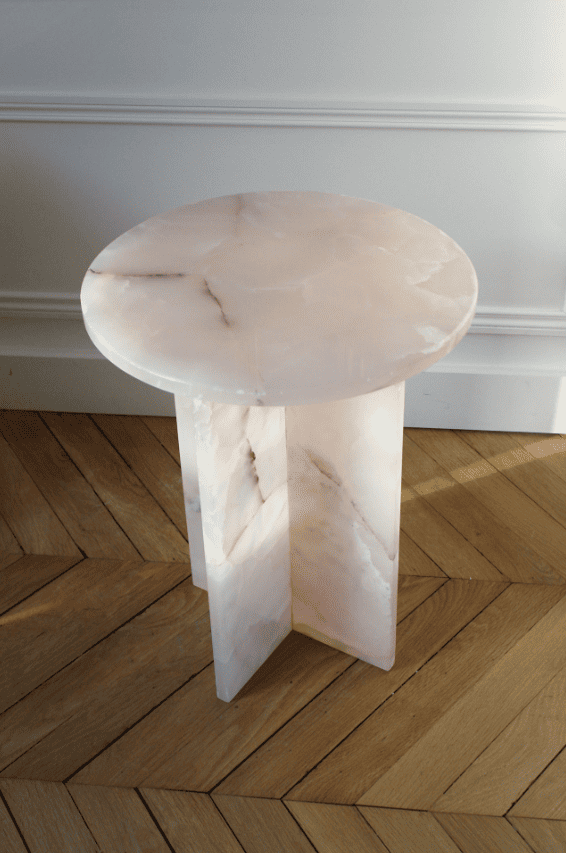Side Table ROSIE PINK ONYX TABLE MARBERA