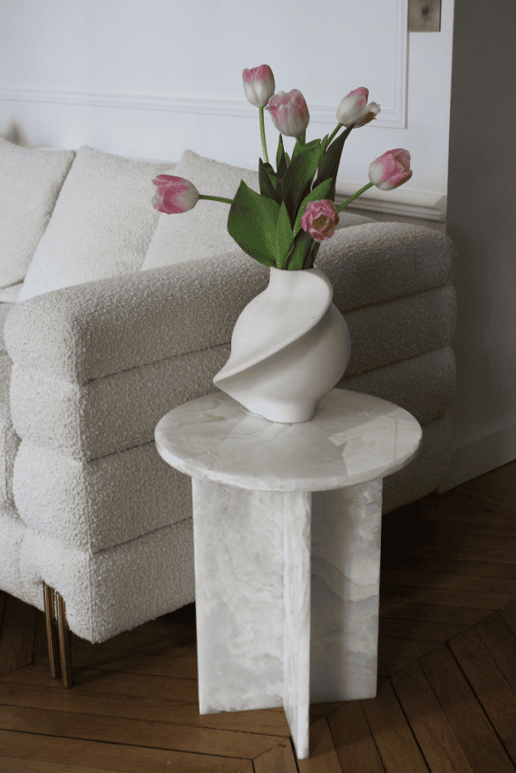 Side Table ROSIE WHITE ONYX TABLE MARBERA