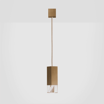 Pendant Lamp LAMP/ONE | SOLID BRASS WITH A BURNISHED BRUSHED FINISH | SINGLE SUSPENSION FORMAMINIMA