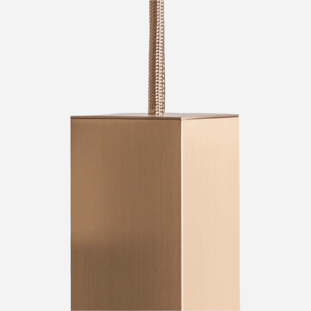 Pendant Lamp LAMP/ONE | SOLID BRASS WITH A SATIN GOLD FINISH | SINGLE SUSPENSION FORMAMINIMA