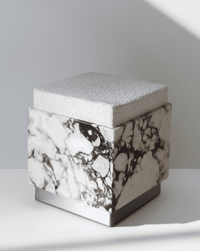 Stool ALFIE CALACATTA VIOLA MARBLE STOOL MARBERA