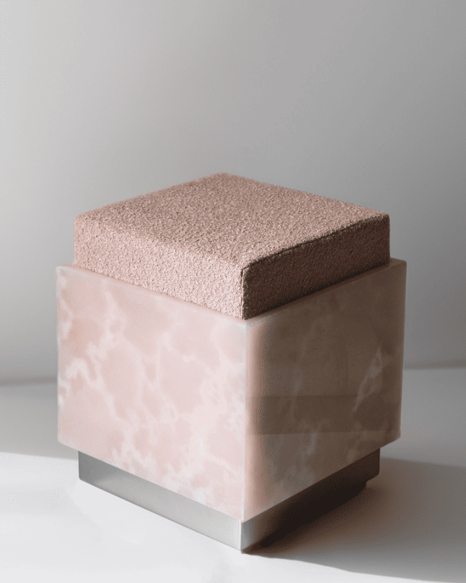 Stool ALFIE PINK ONYX STOOL MARBERA