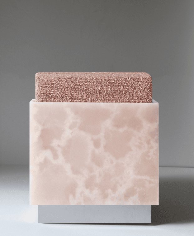 Stool ALFIE PINK ONYX STOOL MARBERA