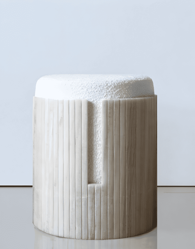 Stool Boucle IVORY ONYX DOLCE STOOL MARBERA
