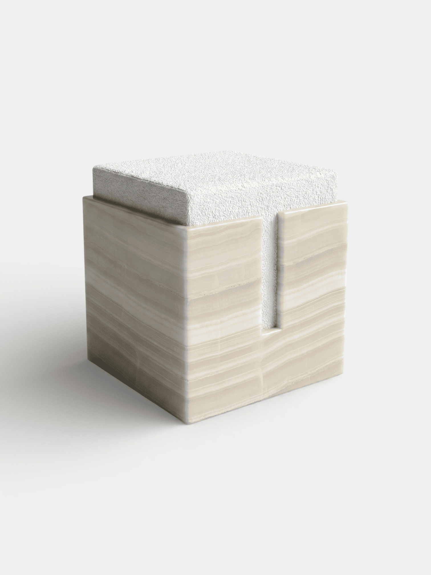 Stool GABI IVORY ONYX STOOL MARBERA