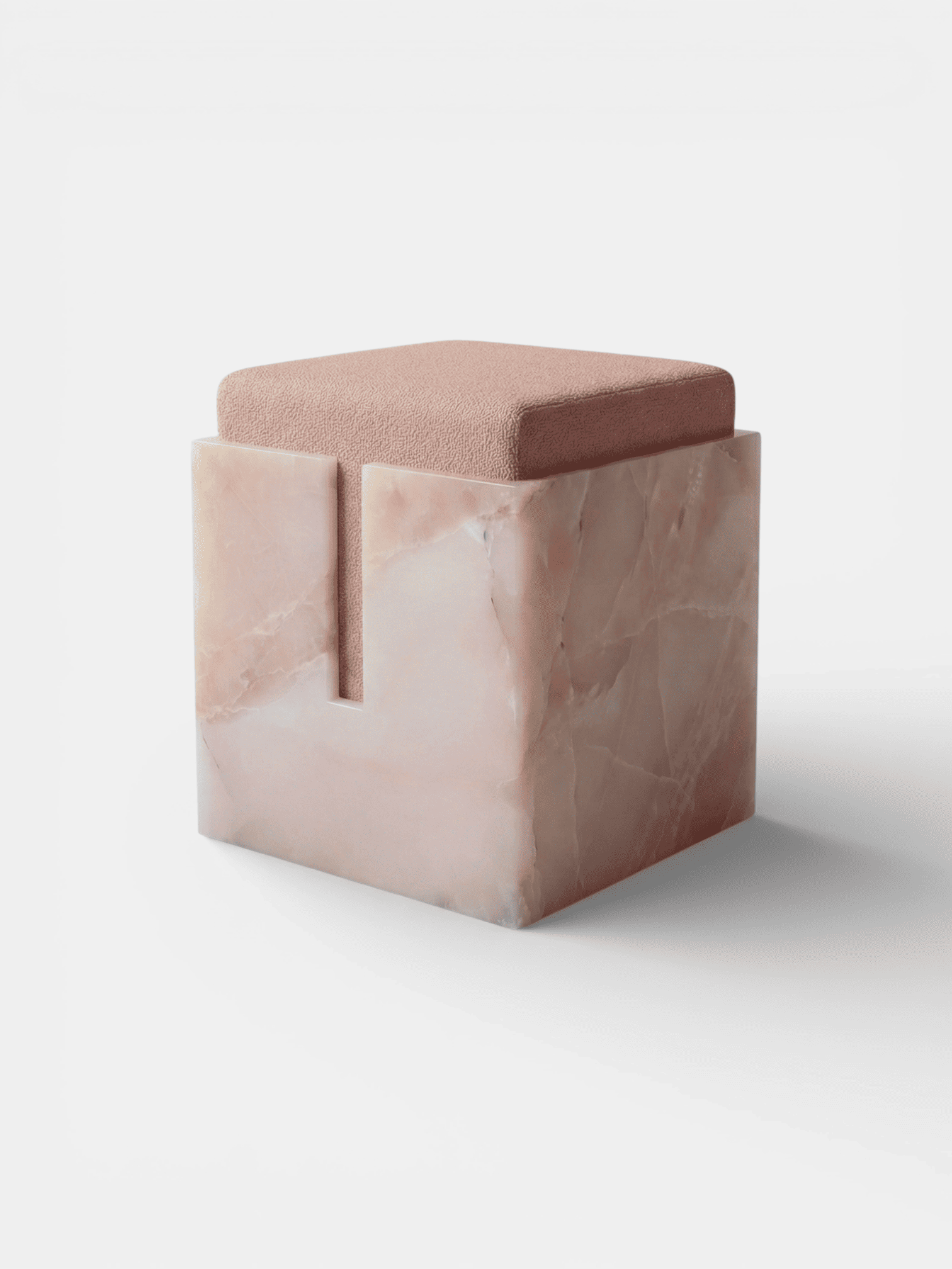 Stool GABI PINK ONYX STOOL MARBERA