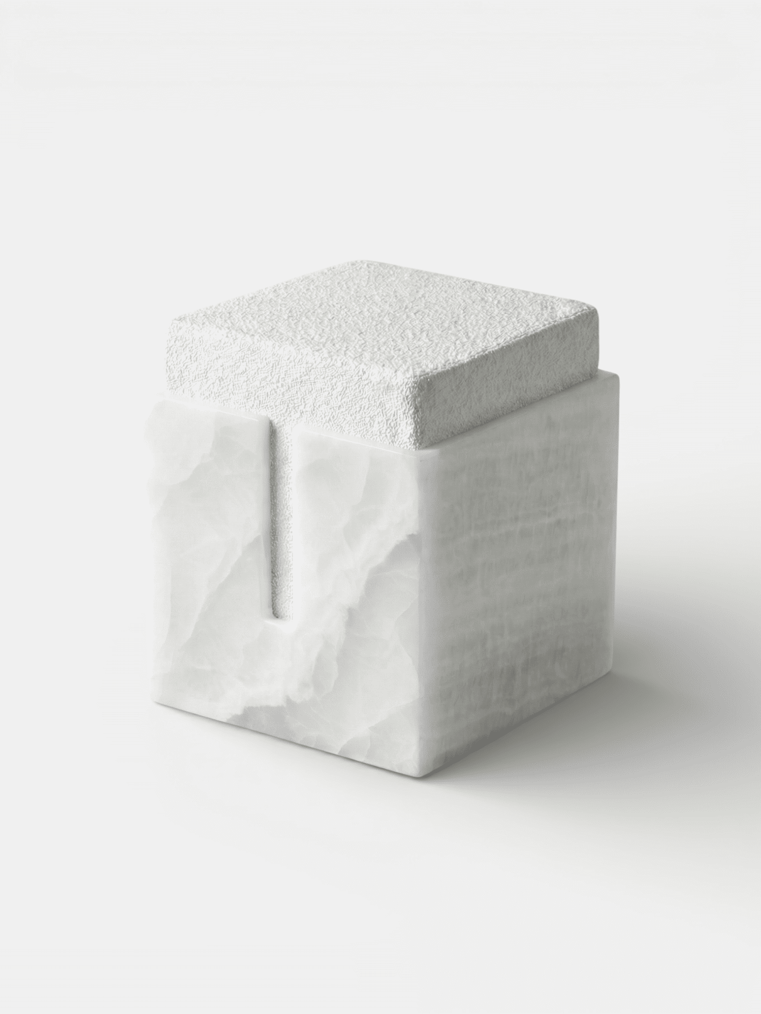 Stool GABI WHITE ONYX STOOL MARBERA