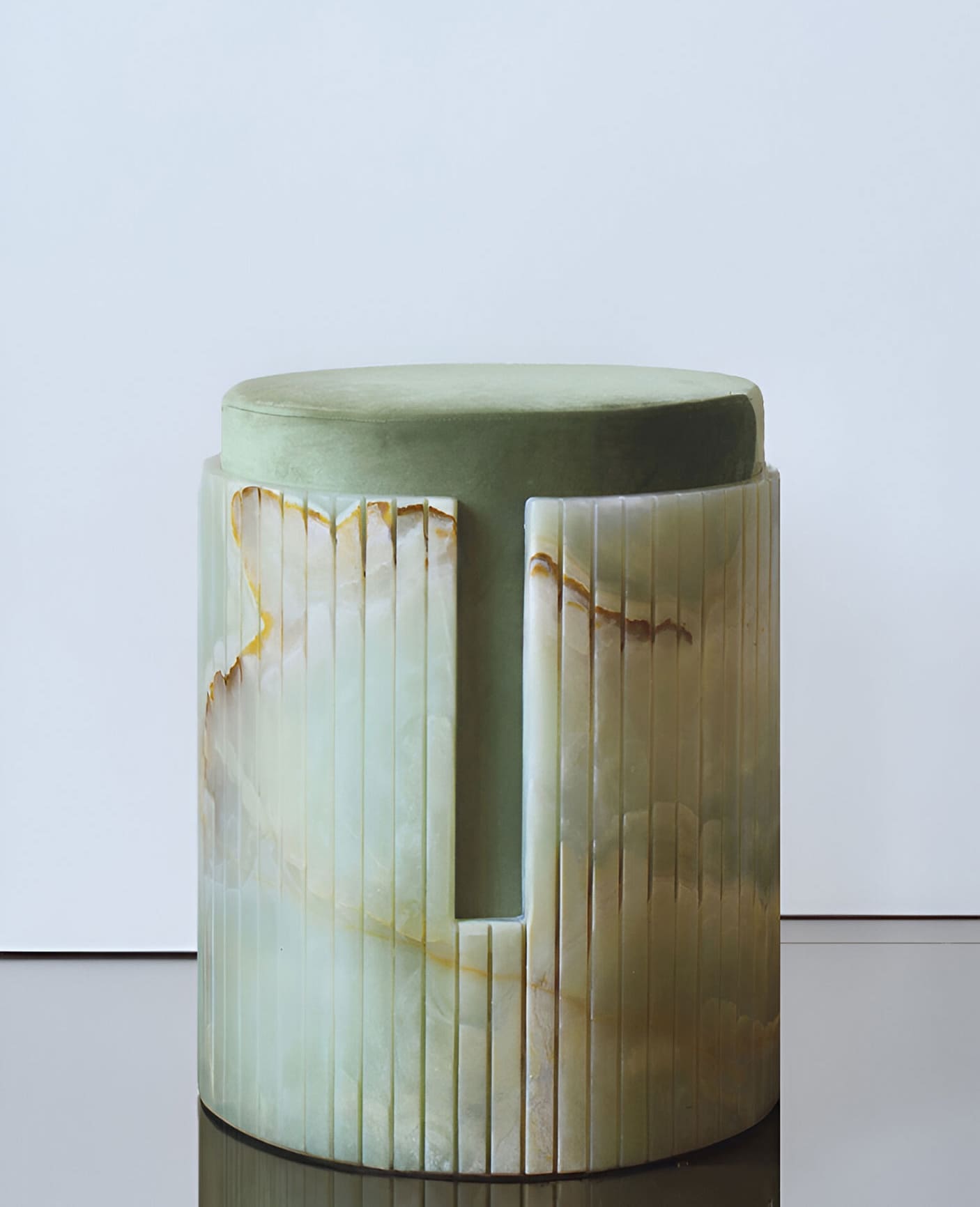 Stool GREEN ONYX DOLCE STOOL MARBERA