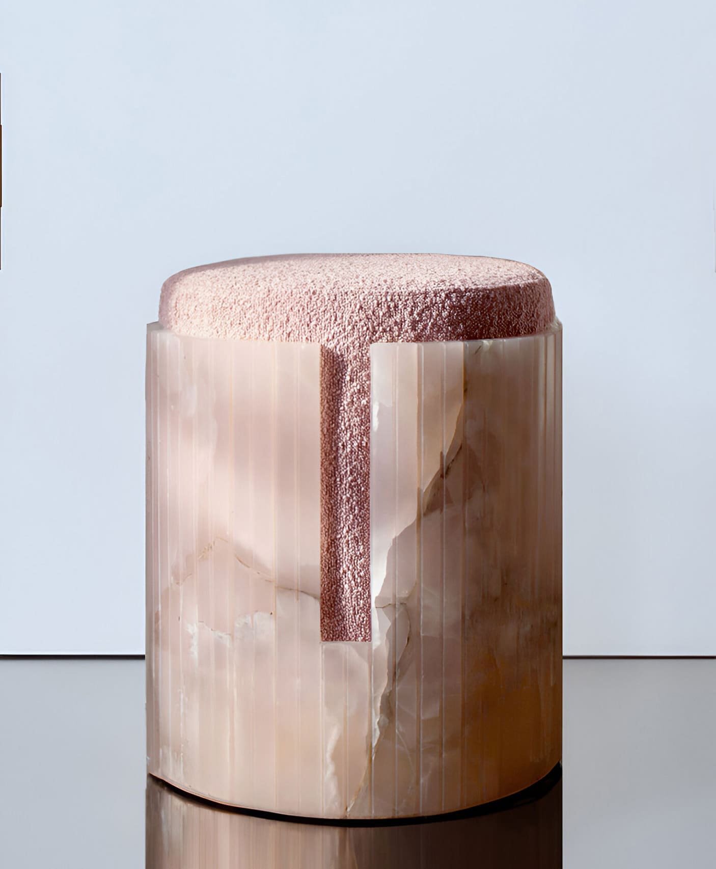 Stool PINK ONYX DOLCE STOOL MARBERA